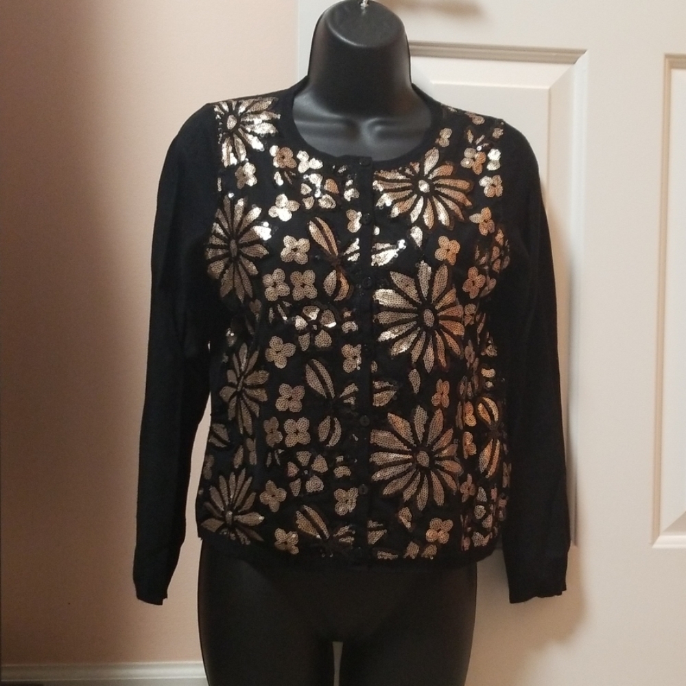 Embellished Sequin Sweater